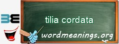 WordMeaning blackboard for tilia cordata